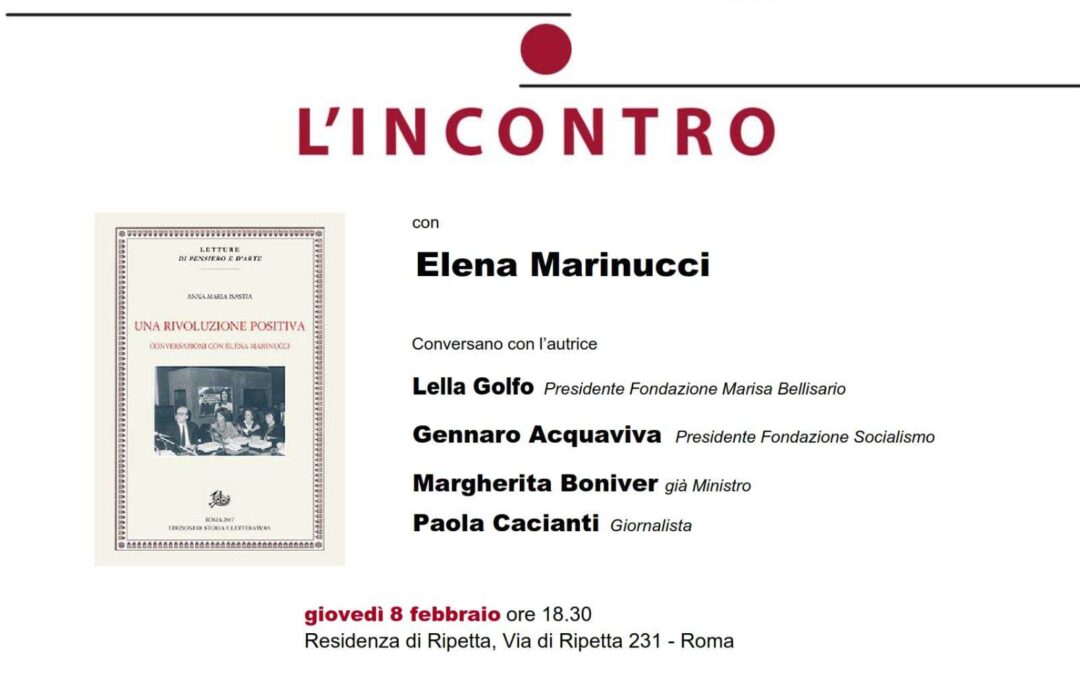 Roma, 8 febbraio – L'incontro con Elena Marinucci