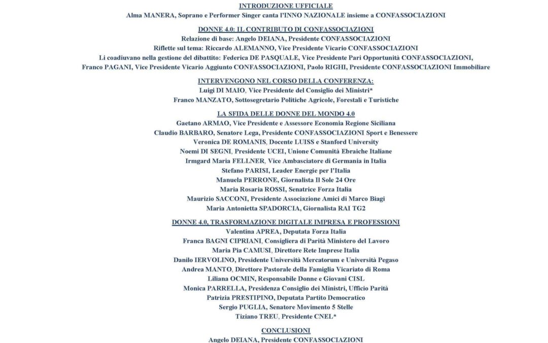 Roma, 18 luglio – DONNE 4.0