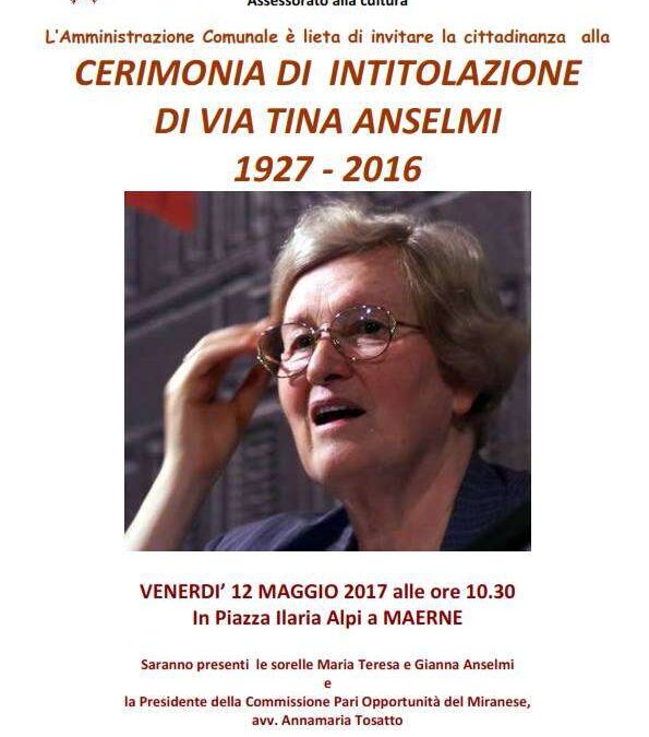 Martellago (VE), 12 maggio – Ricordo di Tina Anselmi