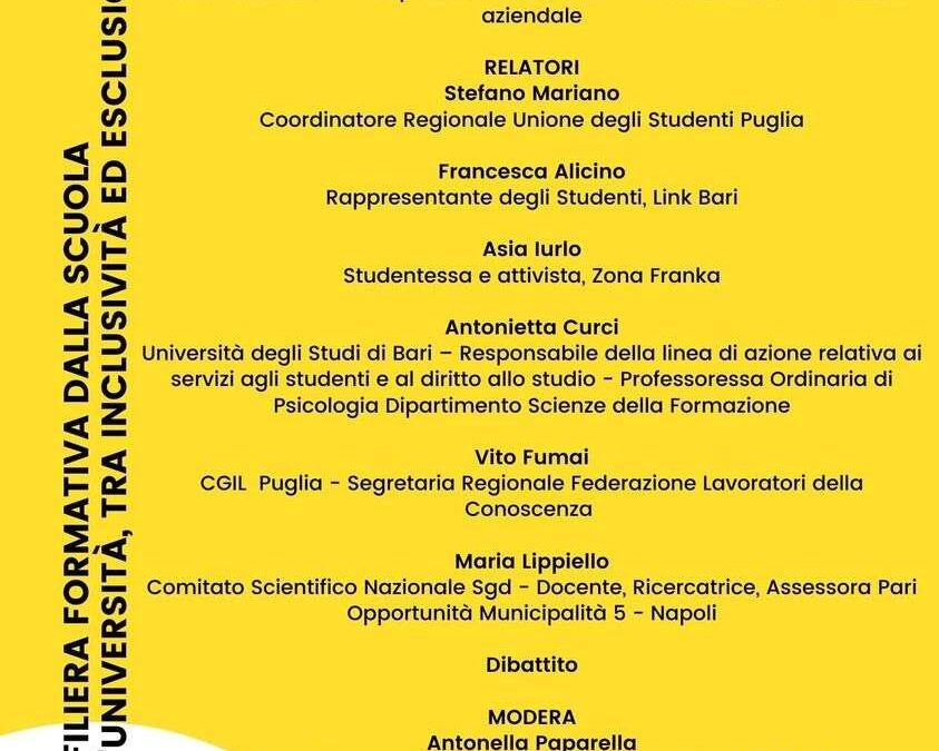 12 maggio, #statigeneralidonne on line: La filiera formativa dalla scuola all’università, tra inclusività ed esclusione.