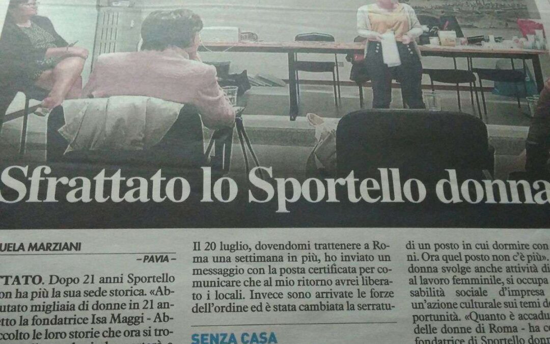 Chiude la sede storica di Sportello donna di Pavia ma il lavoro continua!