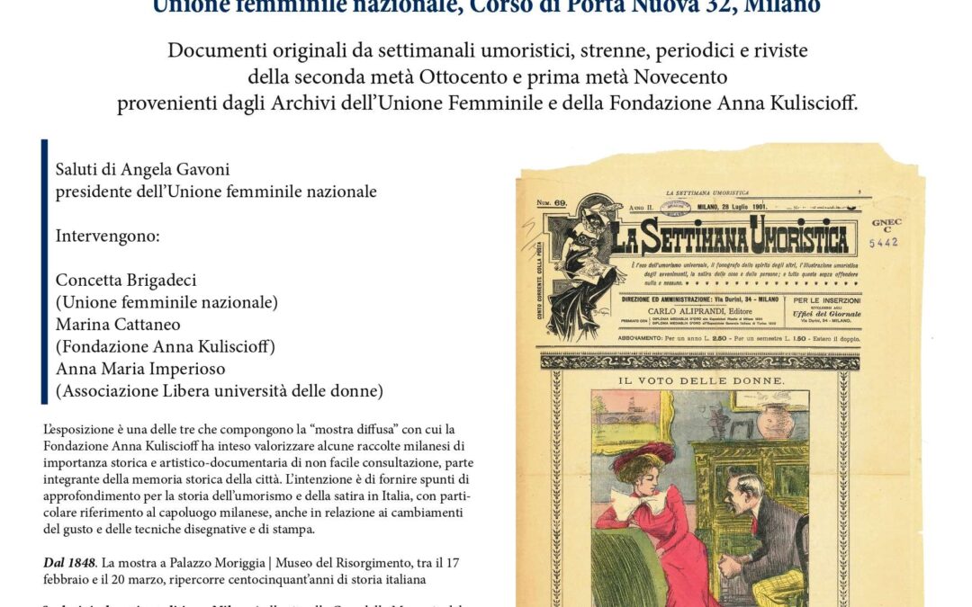 Milano, 23 febbraio – Mostra “Donne in satira”