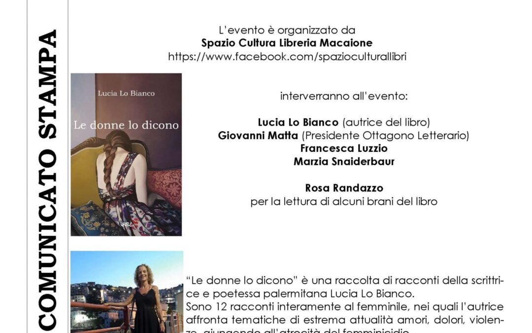 23 febbraio, Palermo –  presentazione del libro: LE DONNE LO DICONO
