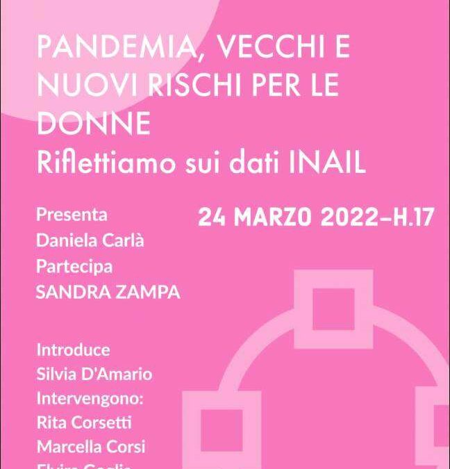 24 marzo – Noi Rete Donne: Pandemia, vecchi e nuovi rischi per le donne