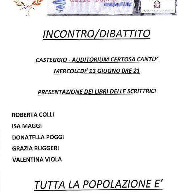 Casteggio (Pavia), 13 giugno – Incontro promosso dagli Stati generali delle donne