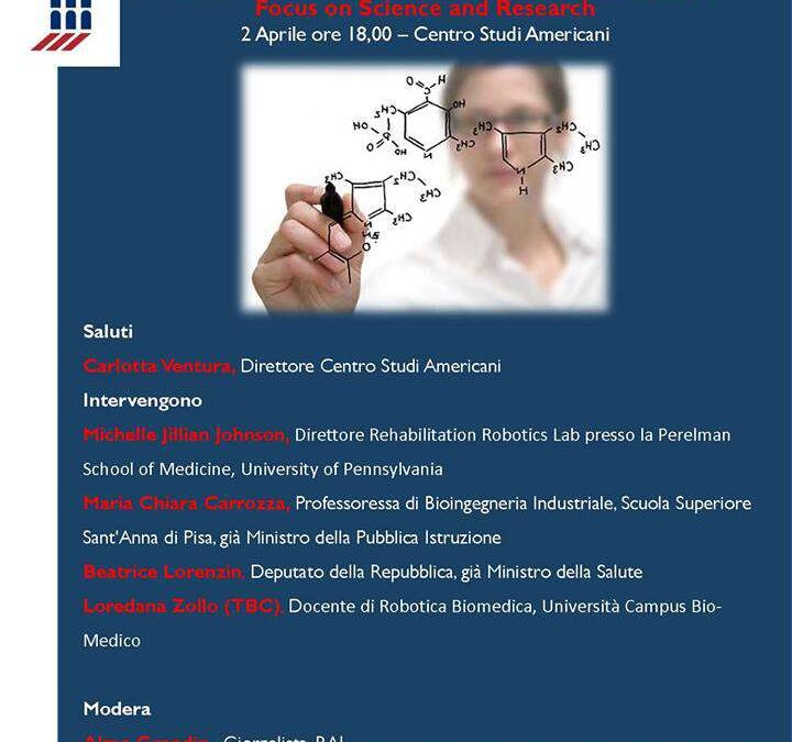 Roma, 2 aprile – Dibattito “Women Bridge the Ocean. Focus on Science and Research”