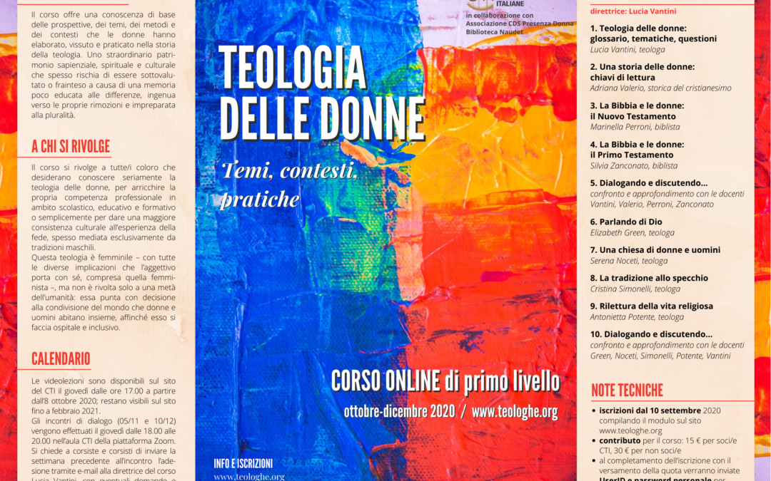 8 ottobre – Teologia delle donne: al via un corso online