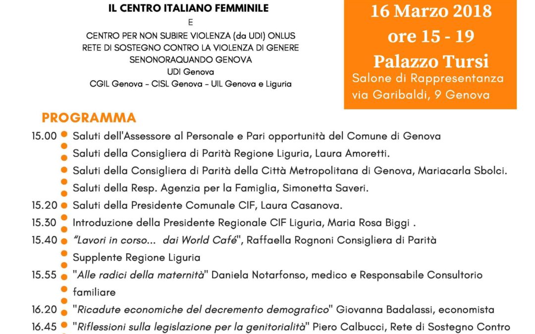 Genova, 16 marzo – Convegno: DONNE EQUILIBRISTE…