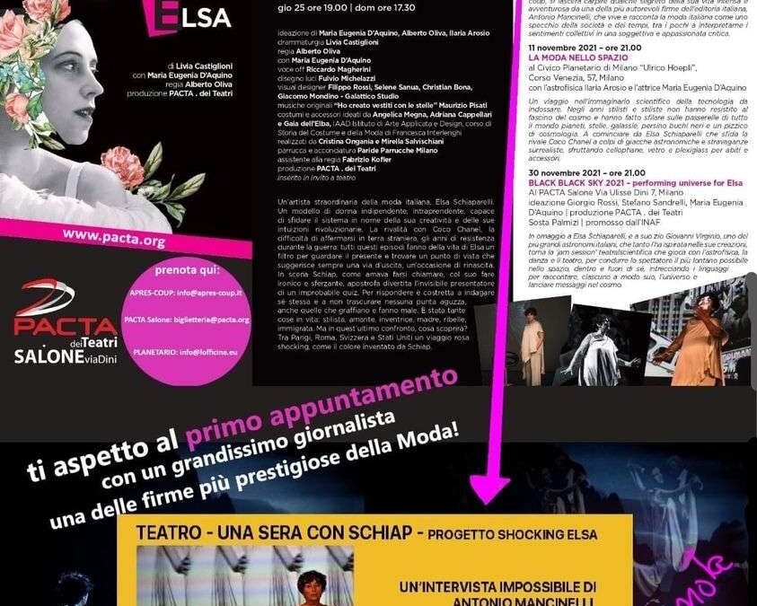 Un viaggio rosa shocking con Elsa Schiaparelli dal 5 novembre a cura di PACTA