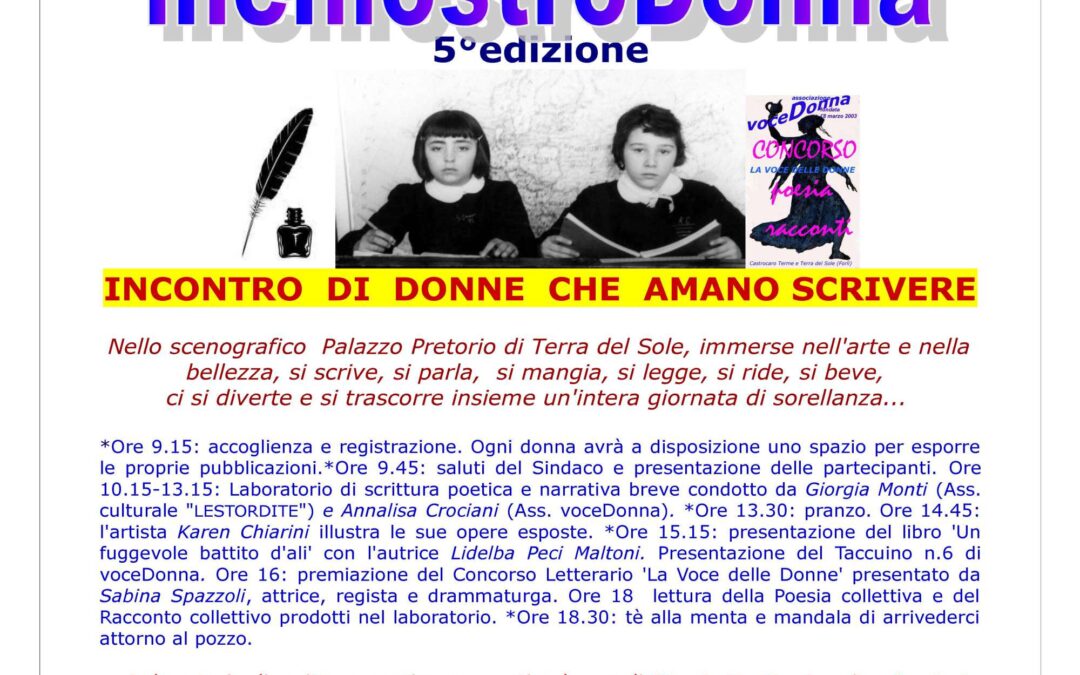 Vºedizione INCONTRO DI DONNE CHE AMANOSCRIVERE