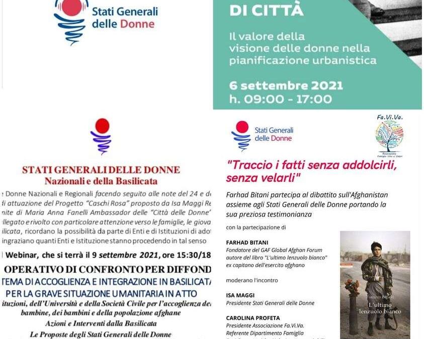 6/9 settembre:  Il programma di #statigeneralidonne on line
