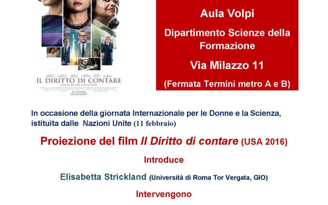 Roma, 22 febbraio – Proiezione del film Il Diritto di contare (USA 2016)