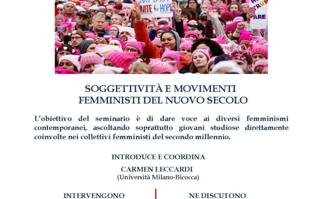 7 giugno, Milano – Seminario : SOGGETTIVITÀ E MOVIMENTI FEMMINISTI DEL NUOVO SECOLO