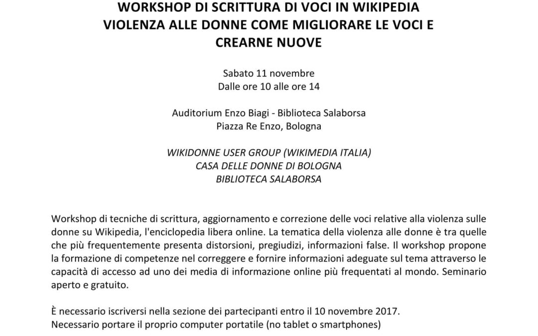 Bologna, 11 novembre – Festival “La violenza illustrata”