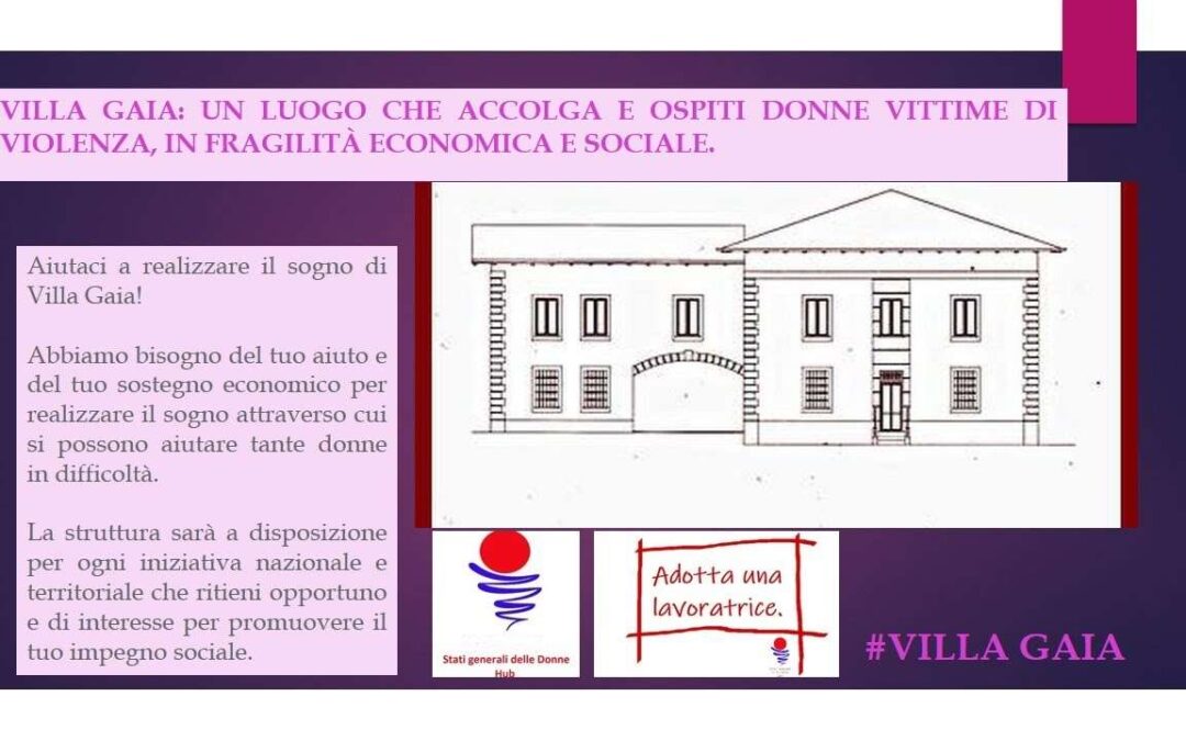 25 novembre 2020 – Aiuta le donne con un gesto concreto: sostieni Villa Gaia