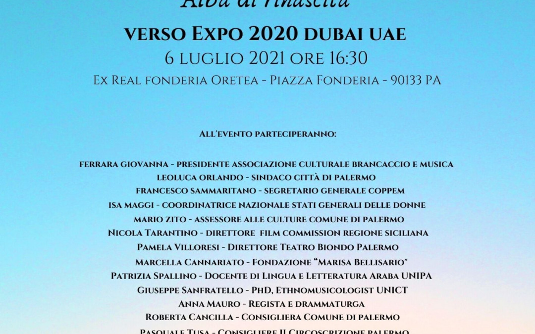 6 Luglio: “Meridiem: alba di rinascita” Verso #Expo2020Dubai #statigeneralidonne
