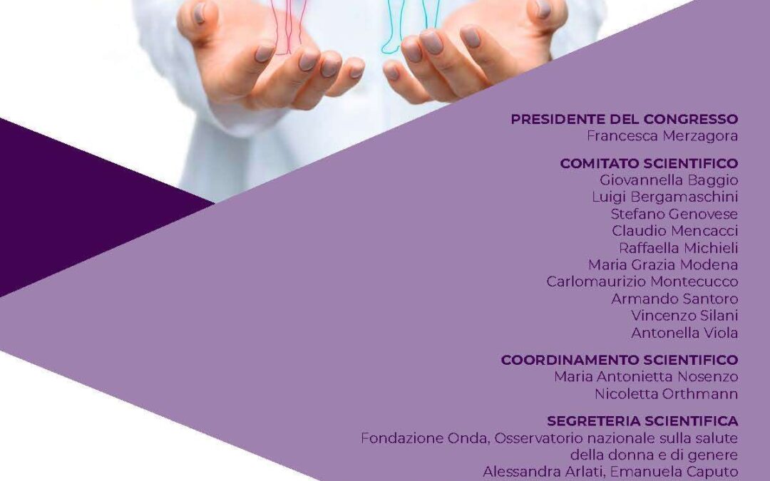 28-29 settembre 2021, evento in modalità virtuale: 5º CONGRESSO NAZIONALE ONDA 2021 Cronicità e differenze di genere