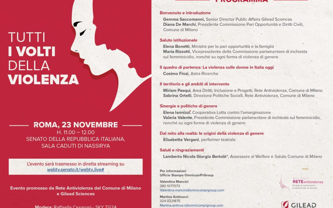 Evento istituzionale in streaming “Tutti i volti della violenza”