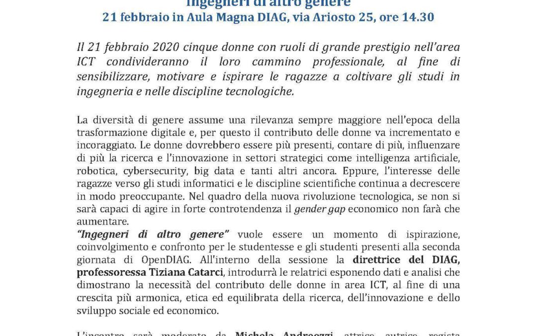 Roma, 21 febbraio – Ingegneri di altro genere