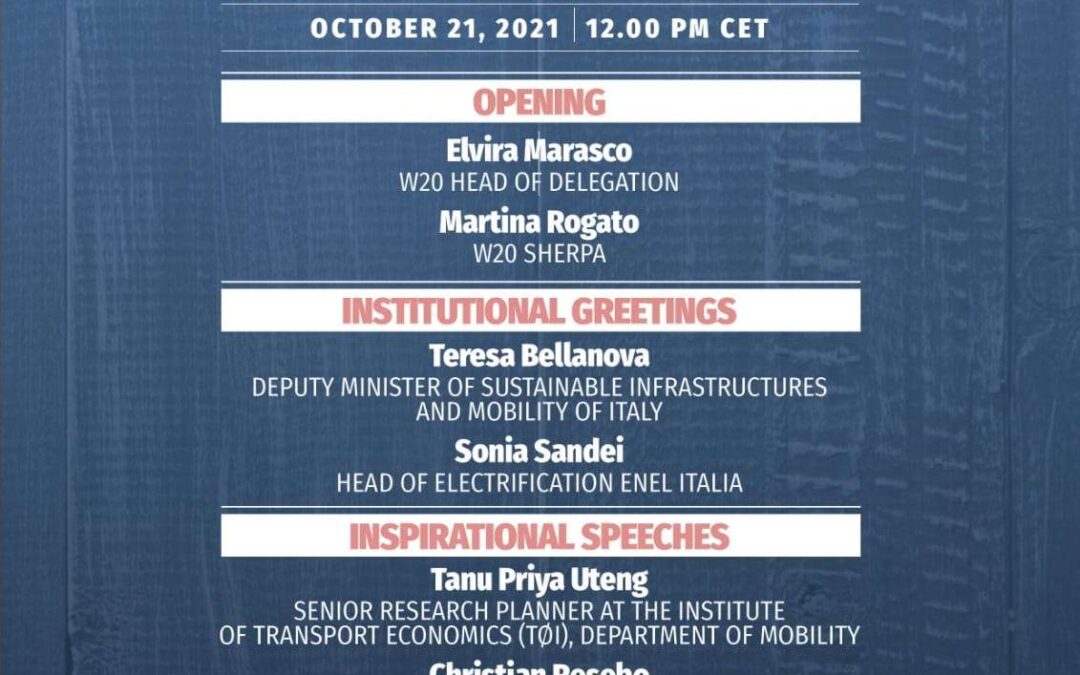 21 ottobre – Evento w20 con enel e vice Ministra Bellanova