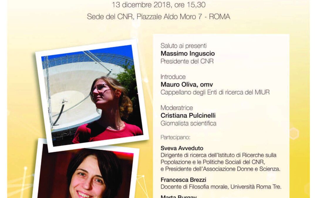 Roma, 13 dicembre – Tavola rotonda LA SCIENZA AL FEMMINILE. ESISTE UN GENIO FEMMINILE NELLA SCIENZA?