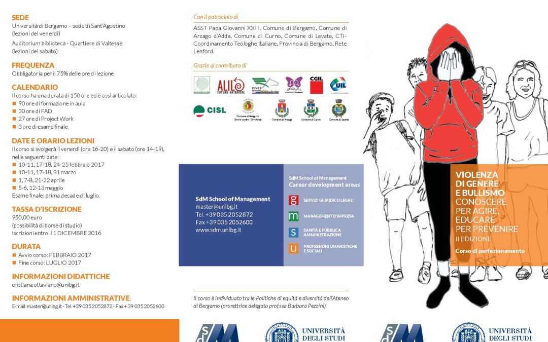 Corso: Violenza di genere e bullismo. Conoscere per agire, educare per prevenire