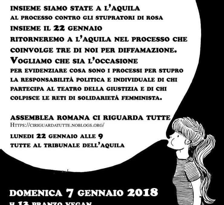 Roma, 22 gennaio 2018 – Assemblea romana CI RIGUARDA TUTTE