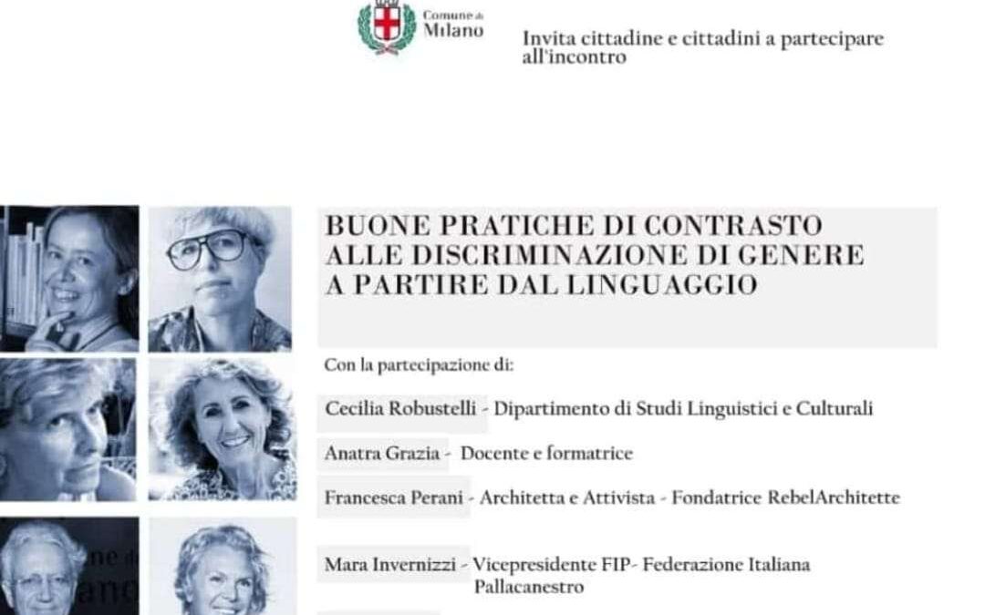 Milano, 30 marzo . Convegno “Buone pratiche di contrasto alle discriminazioni di genere a partire dal linguaggio