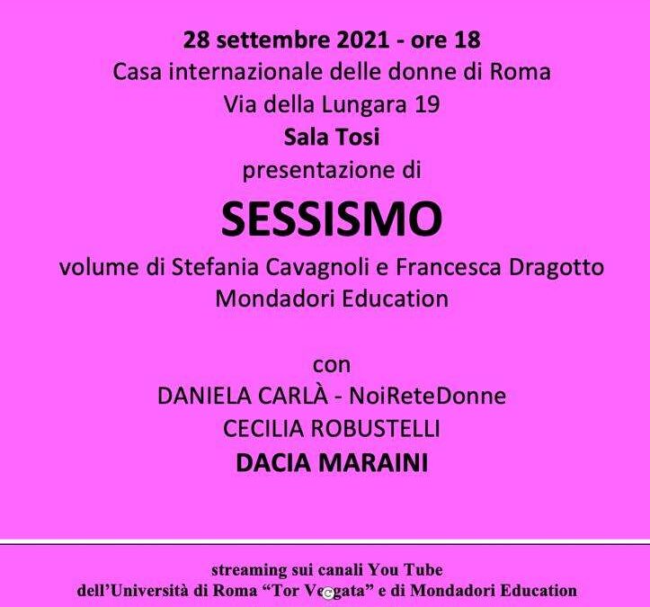 Roma, 28 settembre – Presentazione del libro “Sessismo”