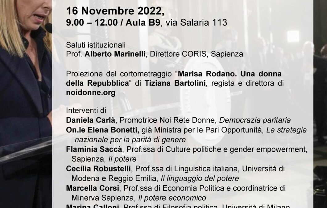 16/17/18 novembre – Che genere di potere: ciclo di seminari