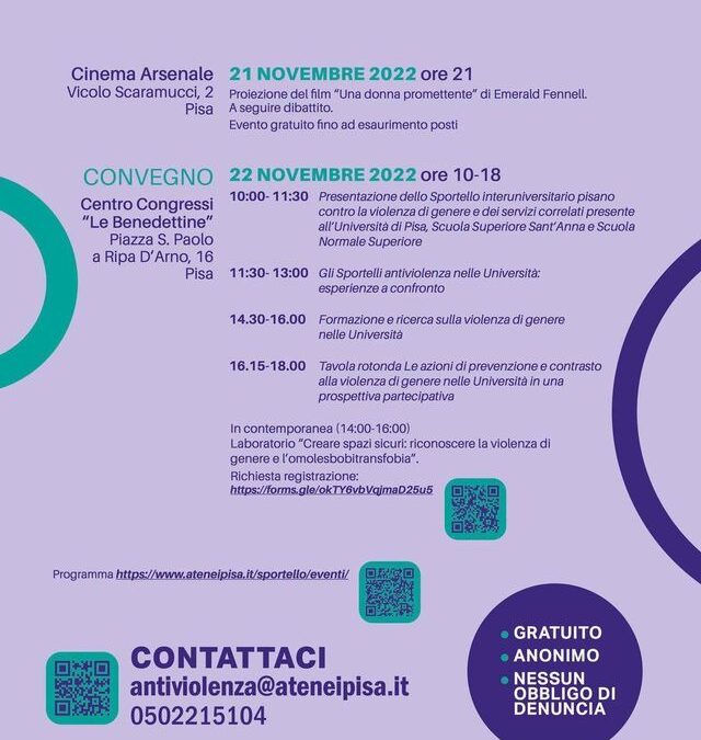 No alla violenza di genere, anche nelle università!