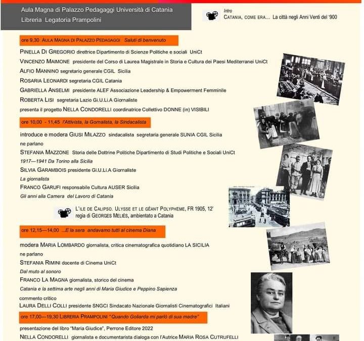 9 maggio, Università di Catania: Maria Giudice il suo tempo, la sua storia