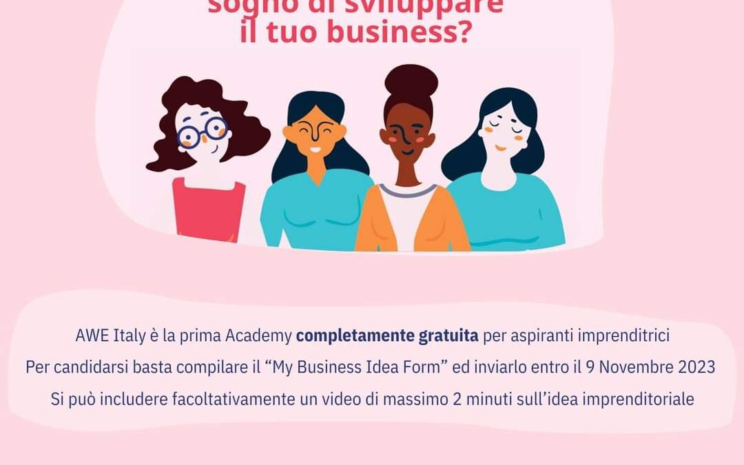 AWE, debutta in Italia la Academy (gratuita) per aspiranti imprenditrici