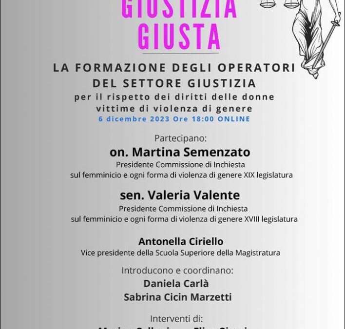 GIUSTIZIA GIUSTA: incontro sulla formazione degli operatori del settore giustizia