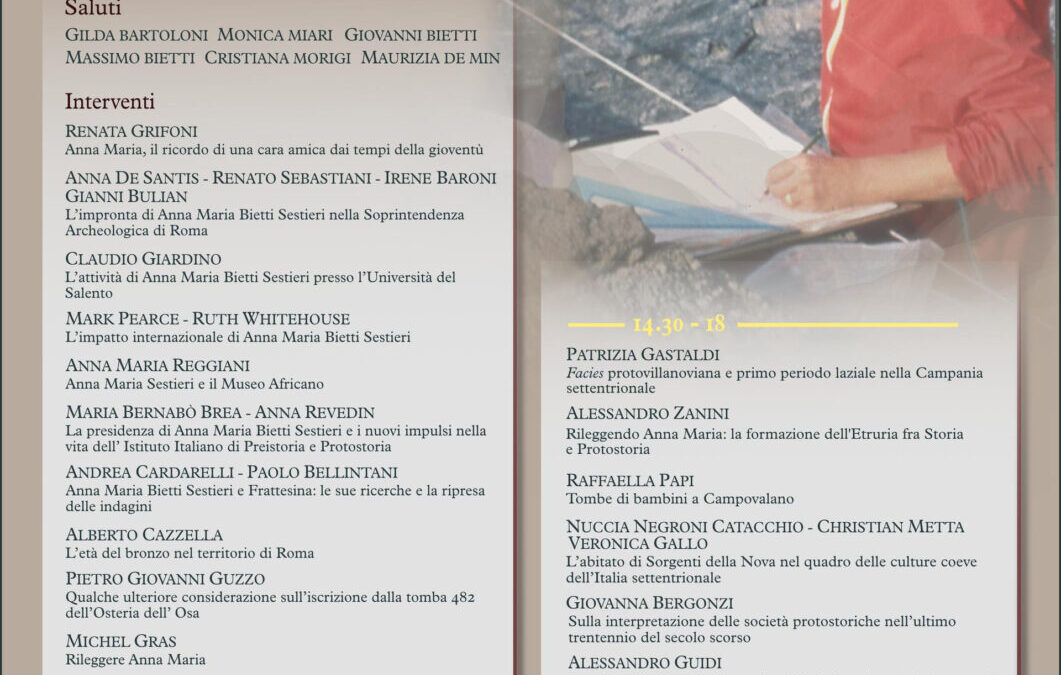 Giornata in ricordo di Anna Maria Bietti Sestieri