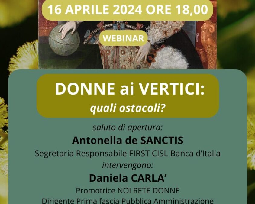 16 aprile, Donne ai Vertici: quali ostacoli?