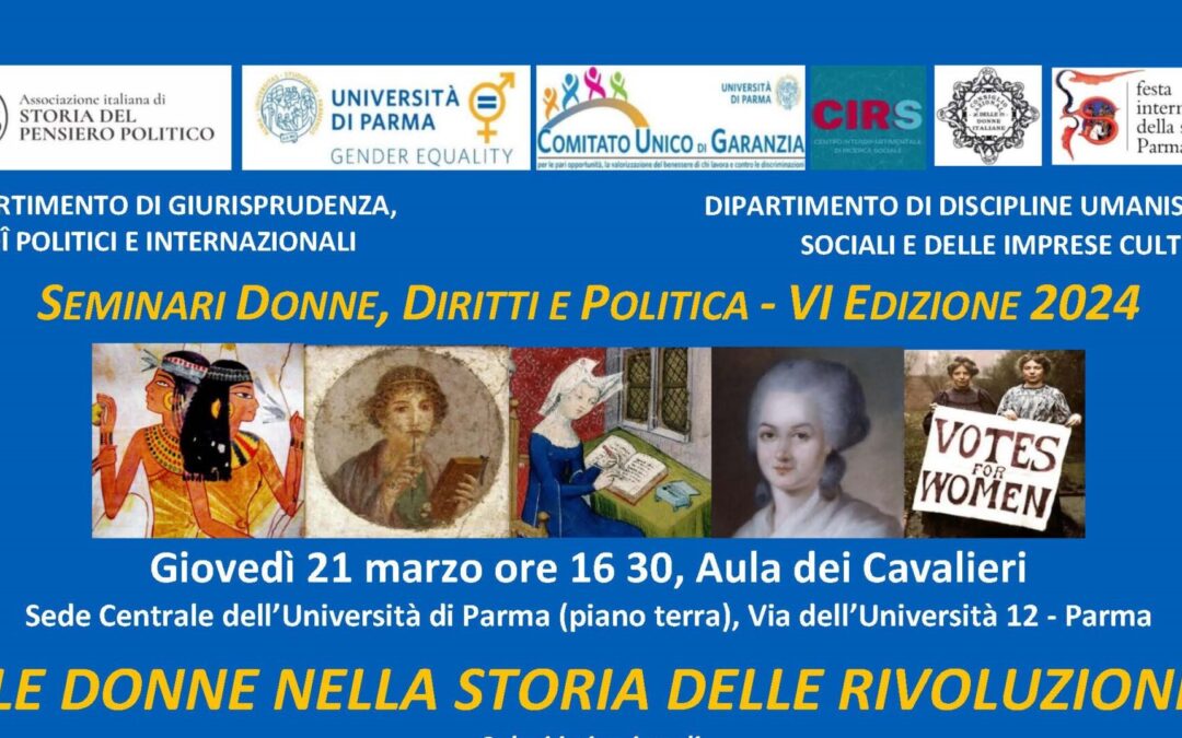 21 marzo: LE DONNE NELLA STORIA DELLE RIVOLUZIONI