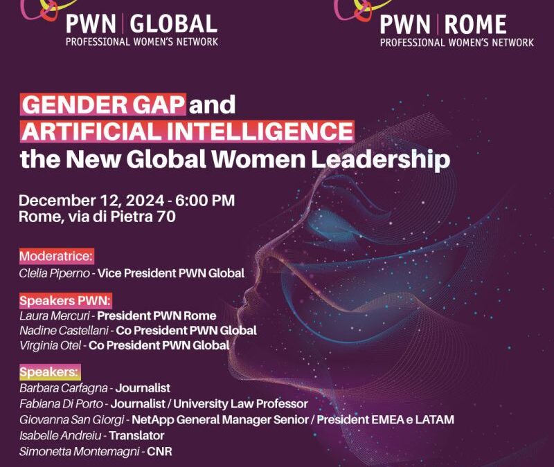 12 dicembre: “Gender Gap e Intelligenza Artificiale: la Nuova Leadership Globale al Femminile”