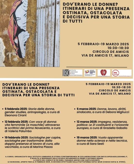 Corso di formazione “Dov’erano le donne”