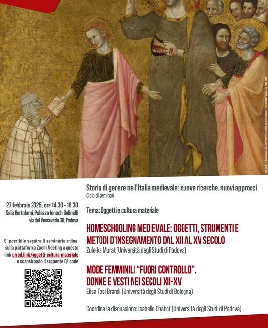27 febbraio: secondo incontro del ciclo di seminari sulla storia di genere nell’Italia medievale