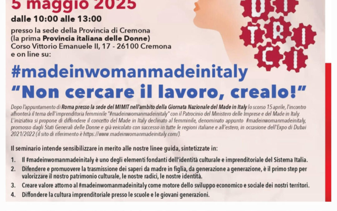 5 maggio: “Non cercare il lavoro, crealo”