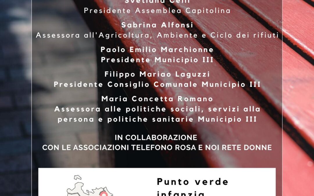 13 giugno 2025: Inaugurazione panchina rosse