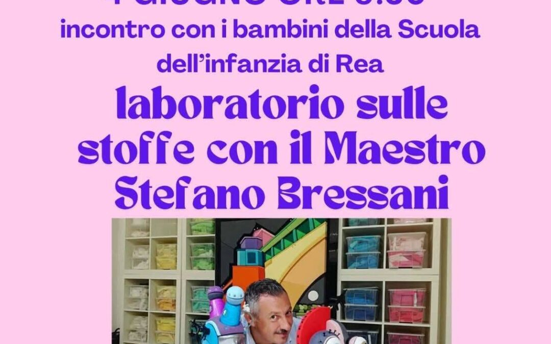 #madeinwomamadeinitaly con i bambini e le bambine  della Scuola Materna di Rea, Oltrepo Pavese