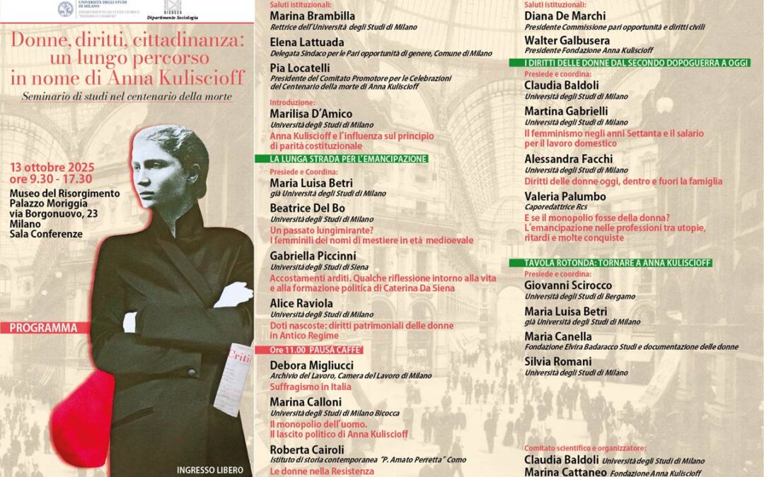 DONNE, DIRITTI, CITTADINANZA: UN LUNGO PERCORSO IN NOME DI ANNA KULISCIOFF