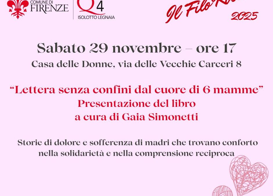 ALLA CASA DELLE DONNE A FIRENZE IL LIBRO DI LETTERE DI MAMME AI FIGLI SCOMPARSI