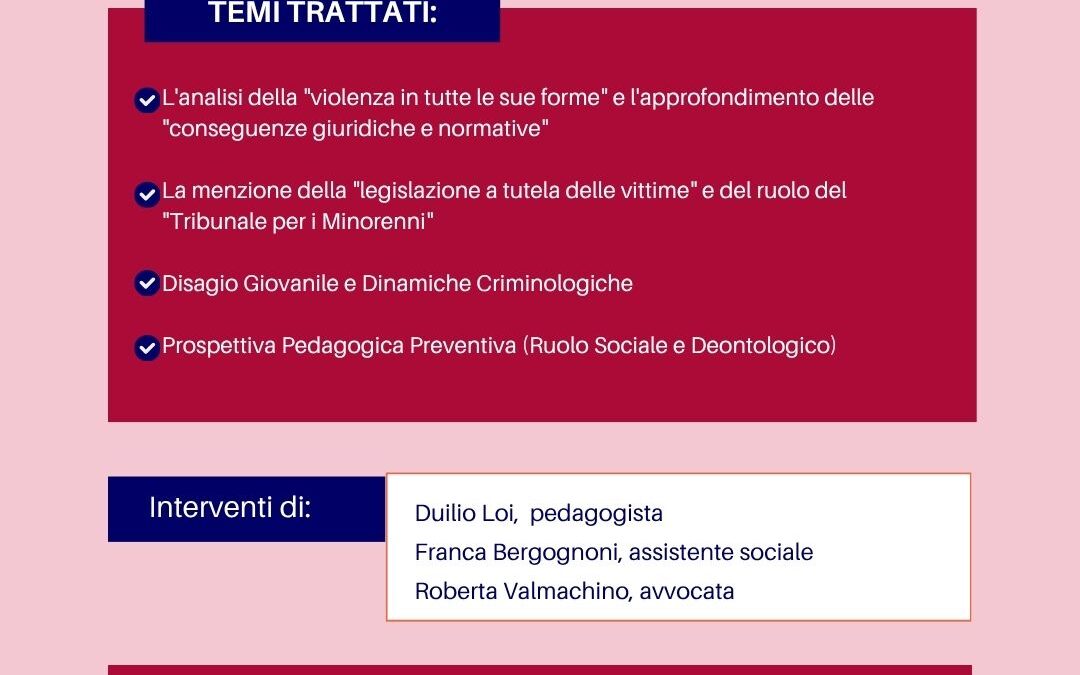 Pavia, 13 dicembre: 2025: Le radici della violenza sulle donne