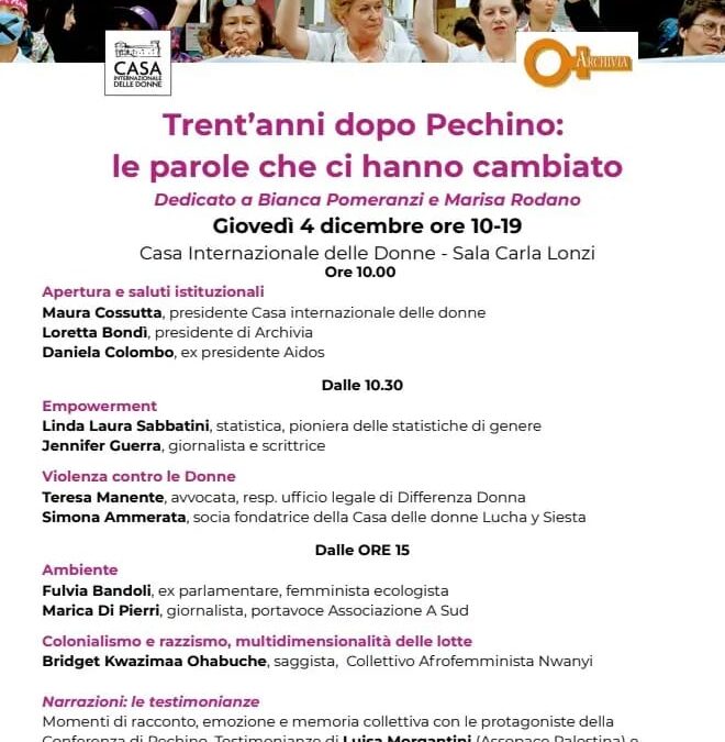 Trent’anni dopo Pechino: le parole che ci hanno cambiato