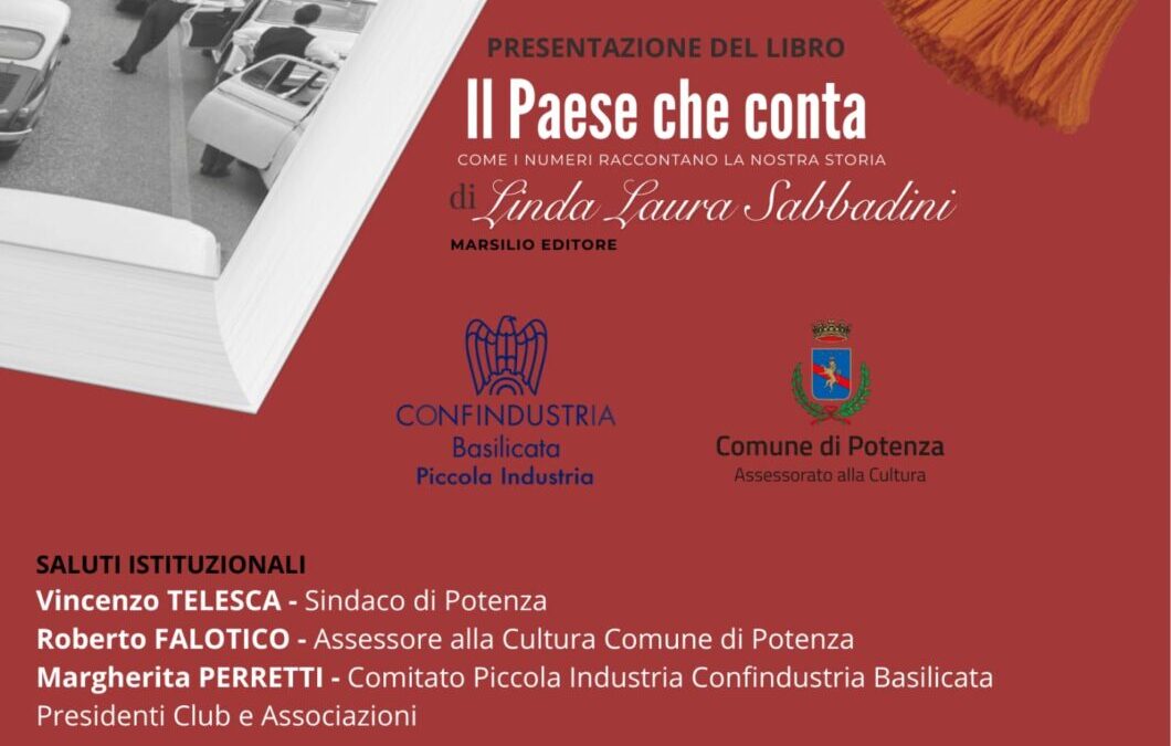 Potenza, 12 febbraio: Presentazione del libro “Il Paese che conta”, di L.Laura Sabbadini