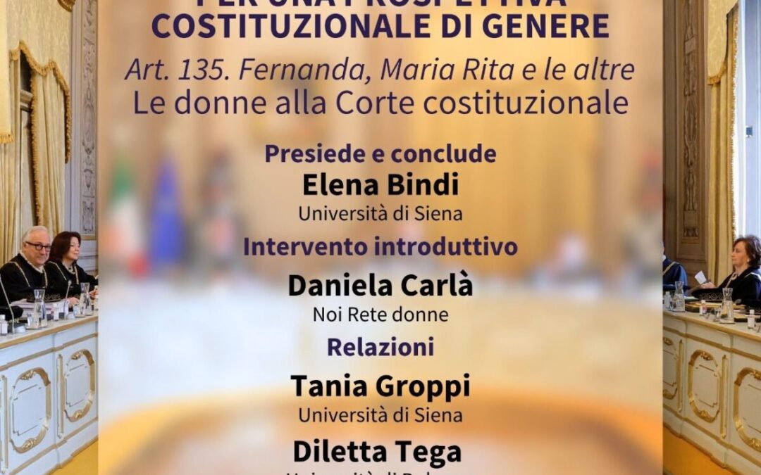 LA COSTITUZIONE DIFFUSA: PER UNA PROSPETTIVA COSTITUZIONALE  DI  GENERE