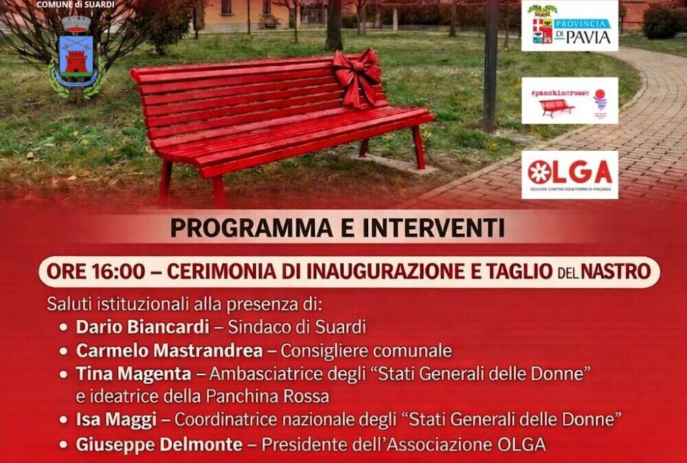 9 maggio: Inaugurazione della Panchina Rossa